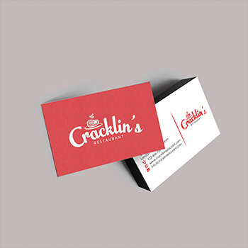Cracklin's Restaurant Business Card Design
