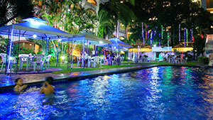 Orchid Inn Resort Pool at Night